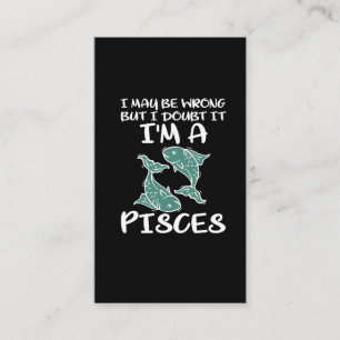 Carte De Visite Pisces Horoscope 18 février 20 mars signe zodiaqu