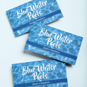 Carte De Visite Piscine Aqua Blue Photo