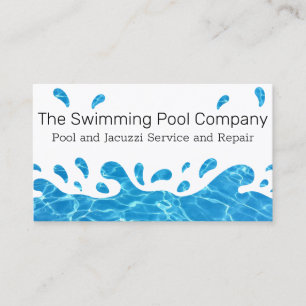 Carte De Visite Piscine d'eau en cascade ou jacuzzi