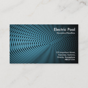 Carte De Visite Piscine Électrique Bleu 05