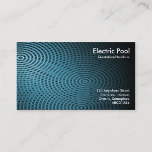 Carte De Visite Piscine Électrique Bleue 09