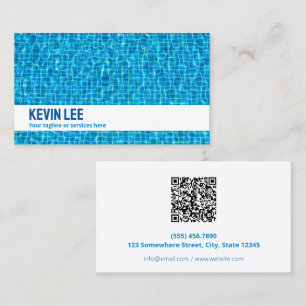 Carte De Visite 🏊 ‍ ♂️ 🏊 ♀️ Piscine ‍ QR Personnalisé