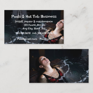 Carte De Visite Piscines Bain À Remous Sauna Construction Service 