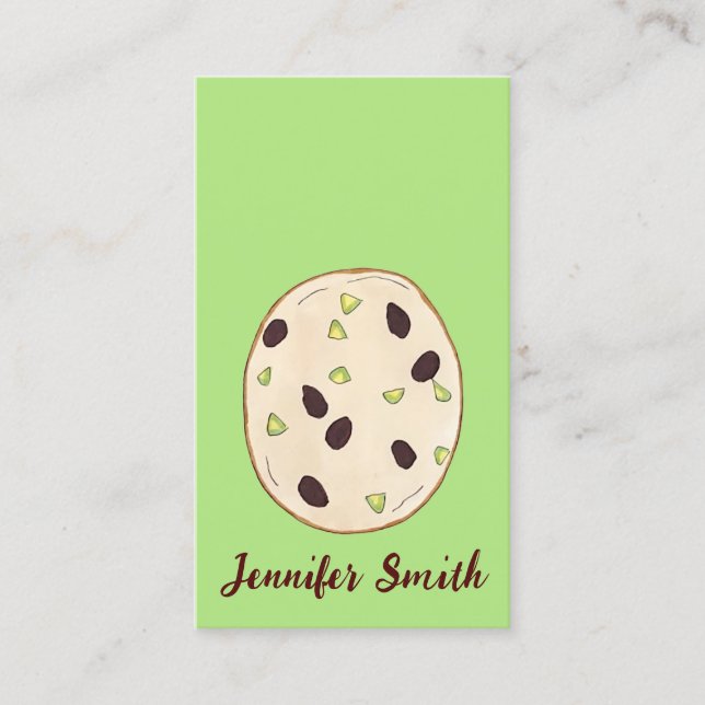 Carte De Visite Pistachio Pain court biscuit Cuisine pâtisserie (Devant)