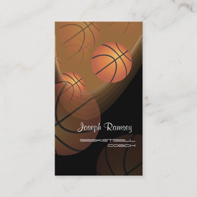 Carte De Visite Pix-Dezines Basketball Coach/DO-IT-YOURSELF couleu (Devant)