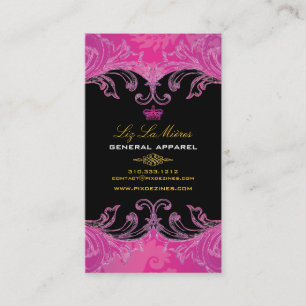 Carte De Visite Pix Dezines Marie Antoinette en rose