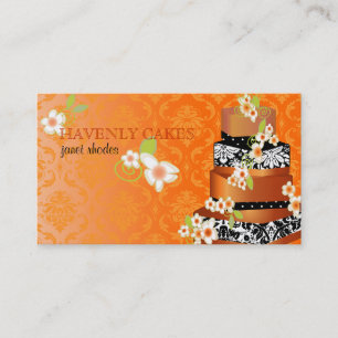 Carte De Visite PixDezine damask+gâteau à l'abricot brûlé/pâtisser