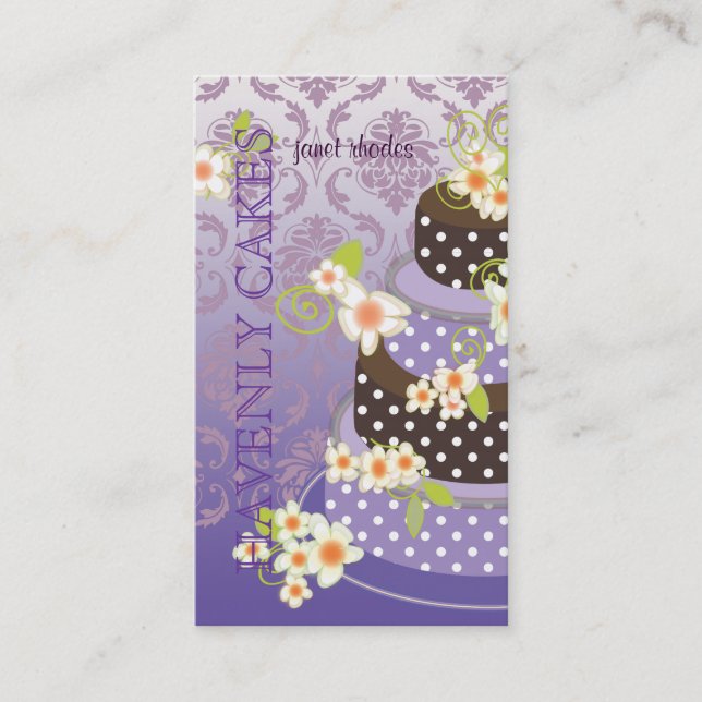 Carte De Visite PixDezine Violet+Boulangerie au chocolat/pâtisseri (Devant)