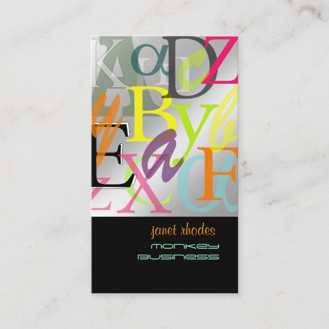 Carte De Visite PixDezines ABC, Alpha grec (Devant)