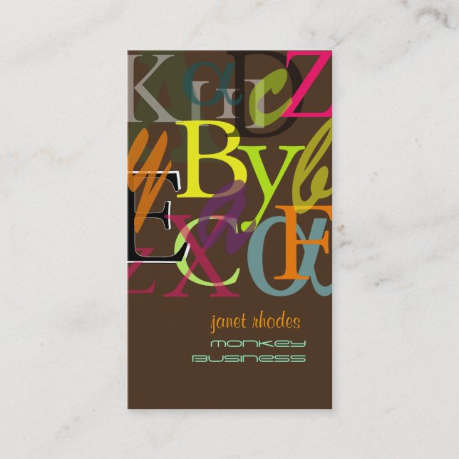 Carte De Visite PixDezines ABC, grec Alpha (Devant)