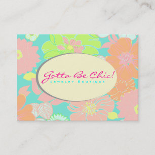 Carte De Visite PixDezines Alegre Retro Floral, couleur pastel/DO-