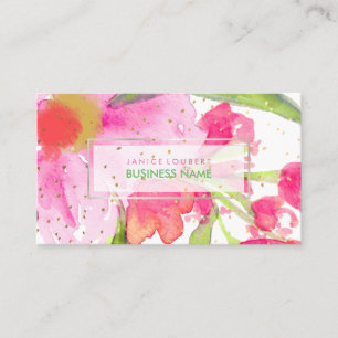 Carte De Visite PixDezines Aquarelle Florale/Puits de mai/Spectres