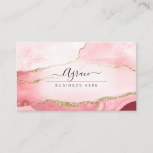 Carte De Visite PixDezines Aquarelle rose pâle