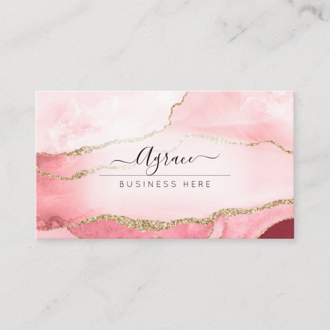 Carte De Visite PixDezines Aquarelle rose pâle (Devant)