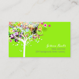 Carte De Visite PixDezines Arbre Grunge/fond couleur DIY