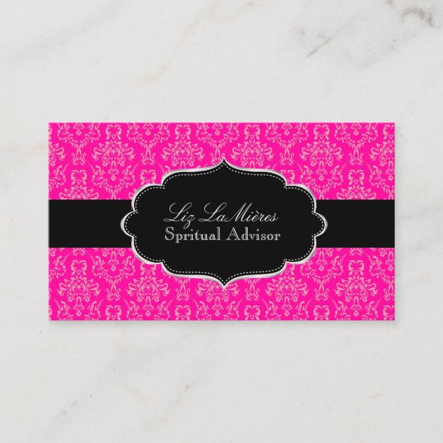 Carte De Visite PixDezines Arianna Damask/DO-IT-YOURSELF couleur (Devant)