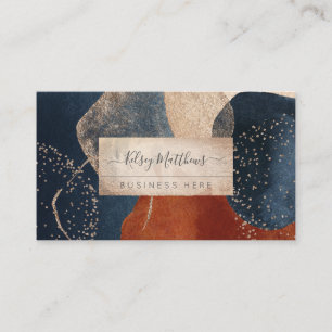 Carte De Visite PixDezines Arrangement Abstrait H2 Marine Terracot