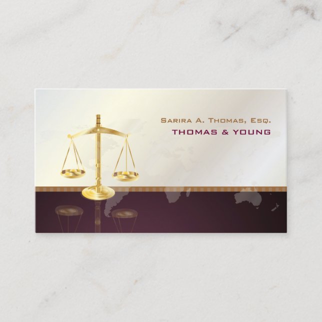 Carte De Visite PixDezines ATTORNEYS/PEARL+MAROON (Devant)