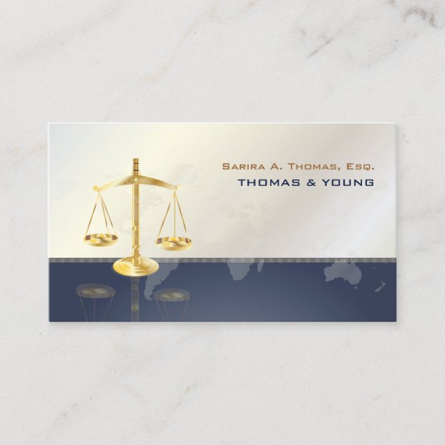 Carte De Visite PixDezines ATTORNEYS/WHITE+BLUE (Devant)