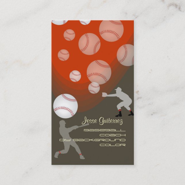 Carte De Visite PixDezines baseball coach/do-it-yourself couleur a (Devant)