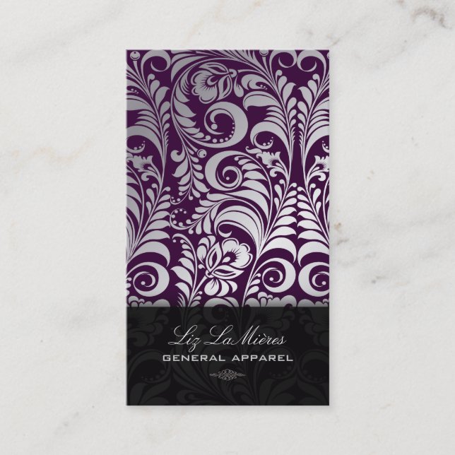 Carte De Visite PixDezines Bellissimo Vintage Damask (Devant)