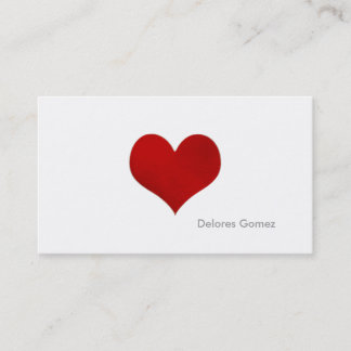 Carte De Visite PixDezines Big Red Heart/do-it-yourself arrière -