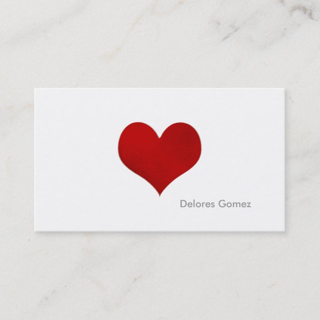 Carte De Visite PixDezines Big Red Heart/do-it-yourself arrière -  (Devant)