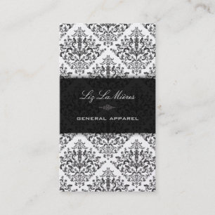 Carte De Visite PixDezines Black Étienne Vintage Damask