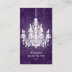 Carte De Visite PixDezines Chandelier noir+blanc/arrière - plan DO