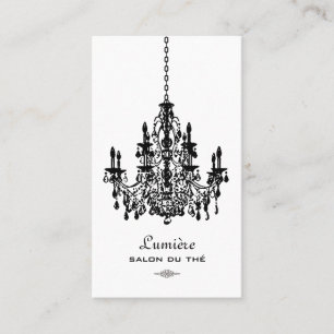 Carte De Visite PixDezines Chandelier noir+blanc/arrière - plan DO
