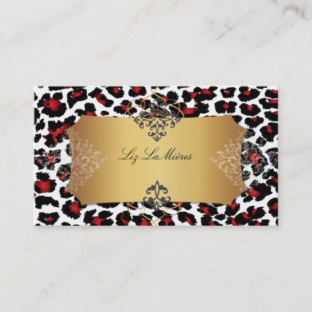 Carte De Visite PixDezines cheetah/do-it-yourself couleur arrière  (Devant)