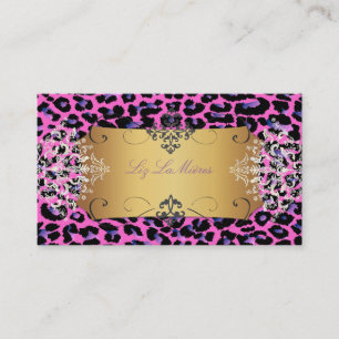 Carte De Visite PixDezines cheetah violet / do-it-yourself couleur
