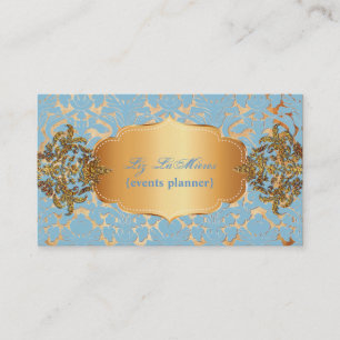 Carte De Visite PixDezines ciel vintage bleu fidora damask