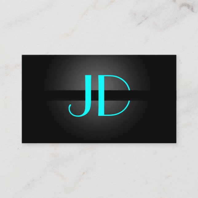 Carte De Visite PixDezines COOL NEON LIGHTS MONOGRAM/DO-IT-YOURSEL (Devant)