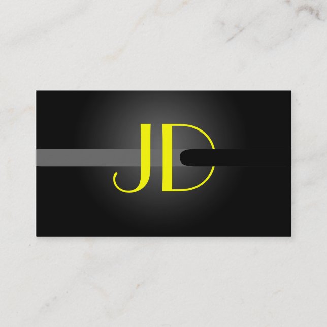 Carte De Visite PixDezines Cool Neon Lights Monogramme (Devant)
