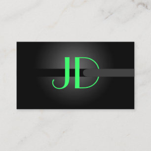 Carte De Visite PixDezines Cool Neon Lights Monogramme/do-it-yours