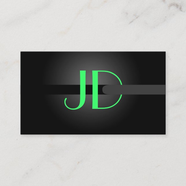 Carte De Visite PixDezines Cool Neon Lights Monogramme/do-it-yours (Devant)
