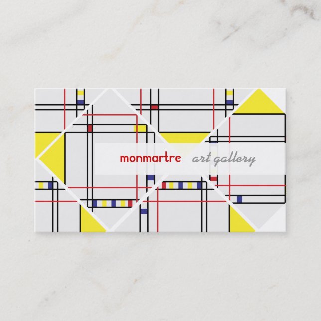 Carte De Visite PixDezines couleurs mondriennes/do-it-yourself arr (Devant)