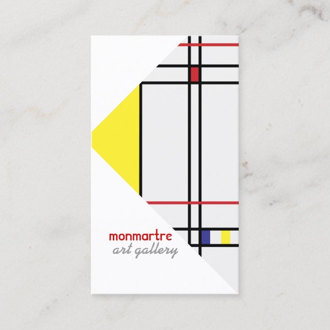 Carte De Visite PixDezines couleurs mondriennes/do-it-yourself arr (Devant)