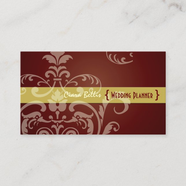 Carte De Visite PixDezines Crest Damask (Devant)