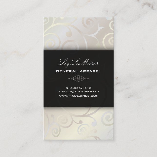 Carte De Visite PixDezines cupcakes tourbillons + blanc nacré (Devant)