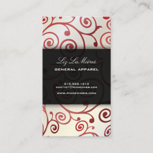 Carte De Visite PixDezines cupcakes tourbillons + rouge rubis