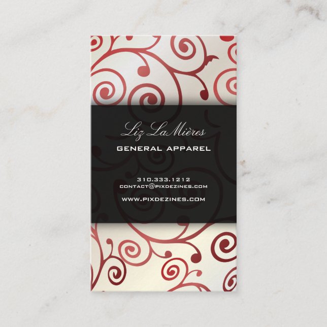 Carte De Visite PixDezines cupcakes tourbillons + rouge rubis (Devant)