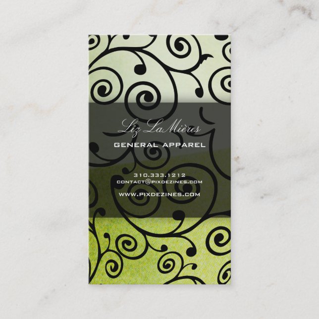 Carte De Visite PixDezines cupcakes tourbillons + vert émeraude (Devant)