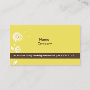 Carte De Visite PixDezines dandelions citron jaune