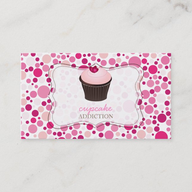 Carte De Visite PixDezines do-it-yourself cupcake+pois (Devant)