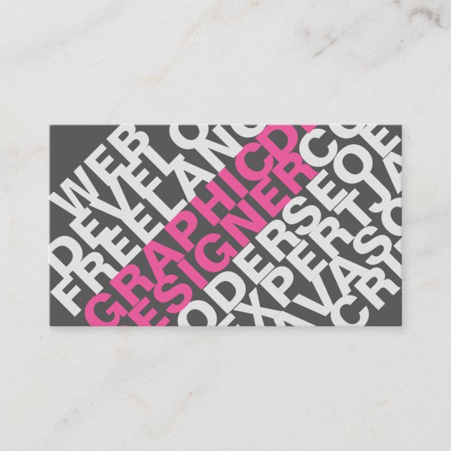 Carte De Visite PixDezines DO-IT-YOURSELF typographie/graphiste (Devant)