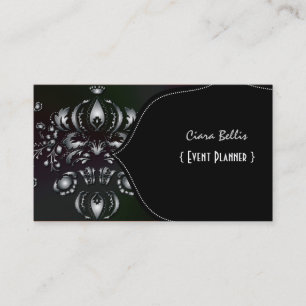 Carte De Visite PixDezines Dolcè Damask/Faux Silver