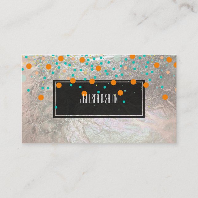 Carte De Visite PixDezines ébloui/faux argent (Devant)