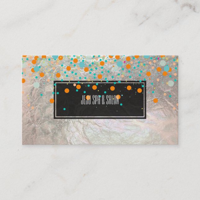 Carte De Visite PixDezines ébloui/faux argent (Devant)
